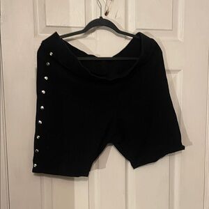 Torrid Black Women Shorts with Silver Accents